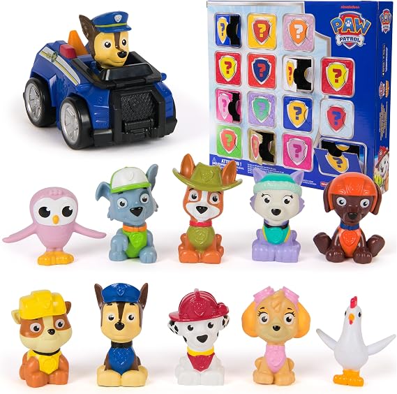 Paw Patrol Rewards Box Gift Pack with 11 Toy Figures and Stickers