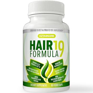 Hair Vitamins - Scientifically Formulated To Nourish Hair Follicles & Scalp For Thinning Hair, Faster New Hair Growth. Contains Hair Growth Herbals For Longer, Stronger, Thicker Hair