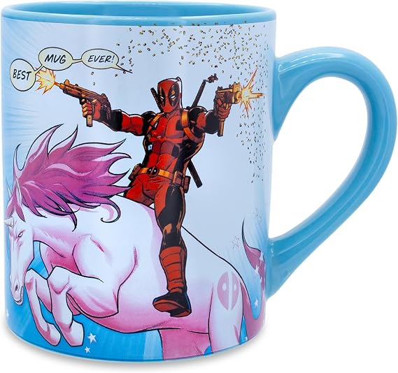 Deadpool Marvel Comics Best Mug Ever Ceramic Mug | BPA-Free Coffee Cup For Espresso, Tea, Cocoa | Holds 14 Ounces