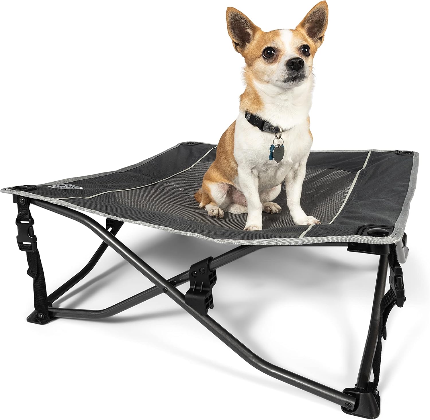 TIMBER RIDGE Folding Pet Bed Cot Mesh Sleep Bed for Dogs Cats Other Small Animals 25" L x 25" W x 8.3" H