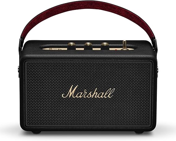 Marshall Wireless Portable Speaker Kilburn III Black & Brass Continuous Playback 50 Hours/IP54 Waterproof Dustproof/Fast Charging/LC3, AAC Compatible Domestic Genuine Product