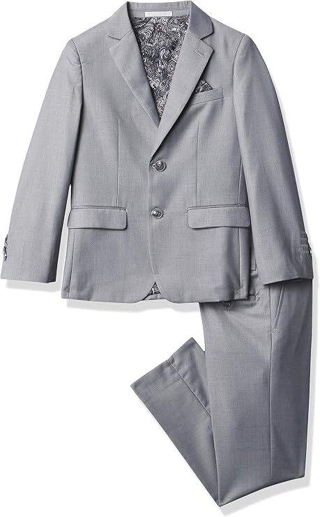 Isaac Mizrahi Boys' Slim Fit Solid 2pc Suit