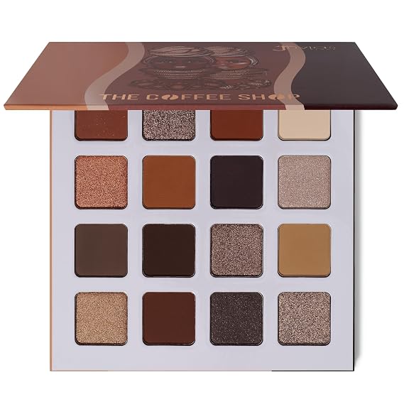 Juvia's Place Coffee Shop Eyeshadow Palette - 16 Pan Buttery Eye Makeup