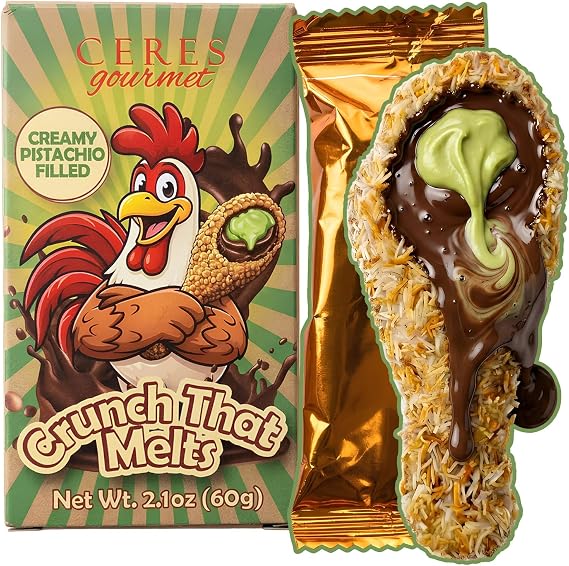 Dubai Chocolate Bar 60g Chicken Drumstick Chocolate Candy and Pistachio