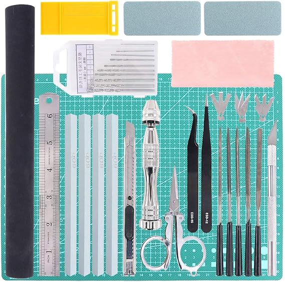Keadic 43Pcs Tools Gunpla Tool Kits Model Tool Kit Hobby Building Tools Kit Professional Model Tools Kit Modeler Basic Tools Craft Set for Hobby Building