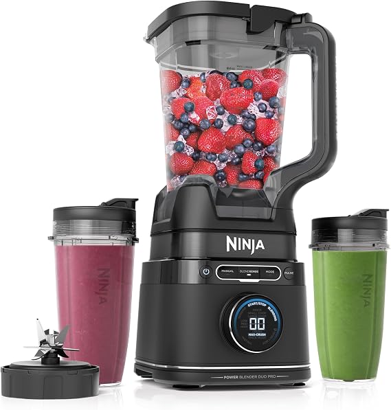 Ninja Detect Blender with Cups, BlendSense Tech, 72oz, 1800PW, Black, TB301