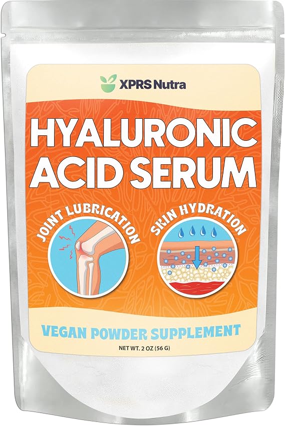 XPRS Nutra Hyaluronic Acid Powder - 14 Grams of Pure Hyaluronic Acid Serum Powder - DIY Serum for Face and Skin - Food and Cosmetic Grade Pure (2 oz)
