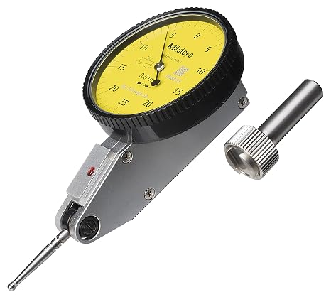 Mitutoyo 513-424-10E DIAL TI, BAS, STD 0.5 mm, 3 m Accuracy, 0.01 mm, Yellow