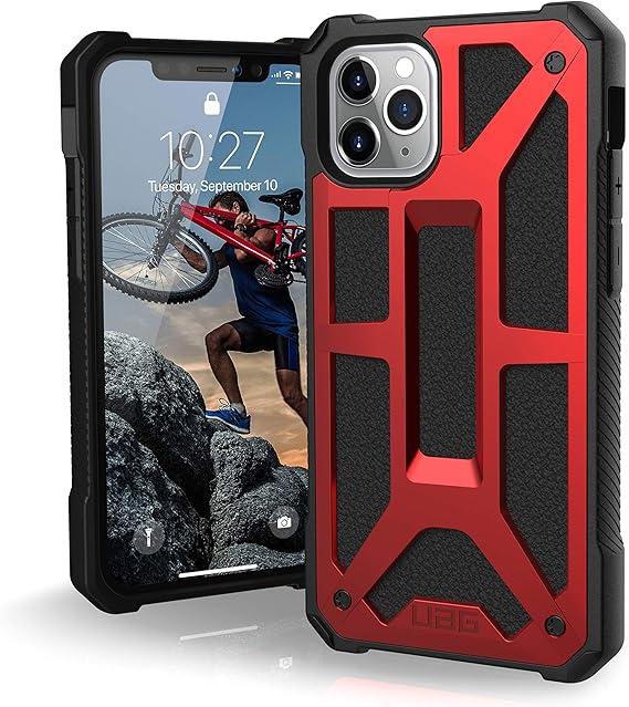 URBAN ARMOR GEAR UAG Designed for iPhone 11 Pro [5.8-inch Screen] Monarch Feather-Light Rugged [Crimson] Military Drop Tested iPhone Case