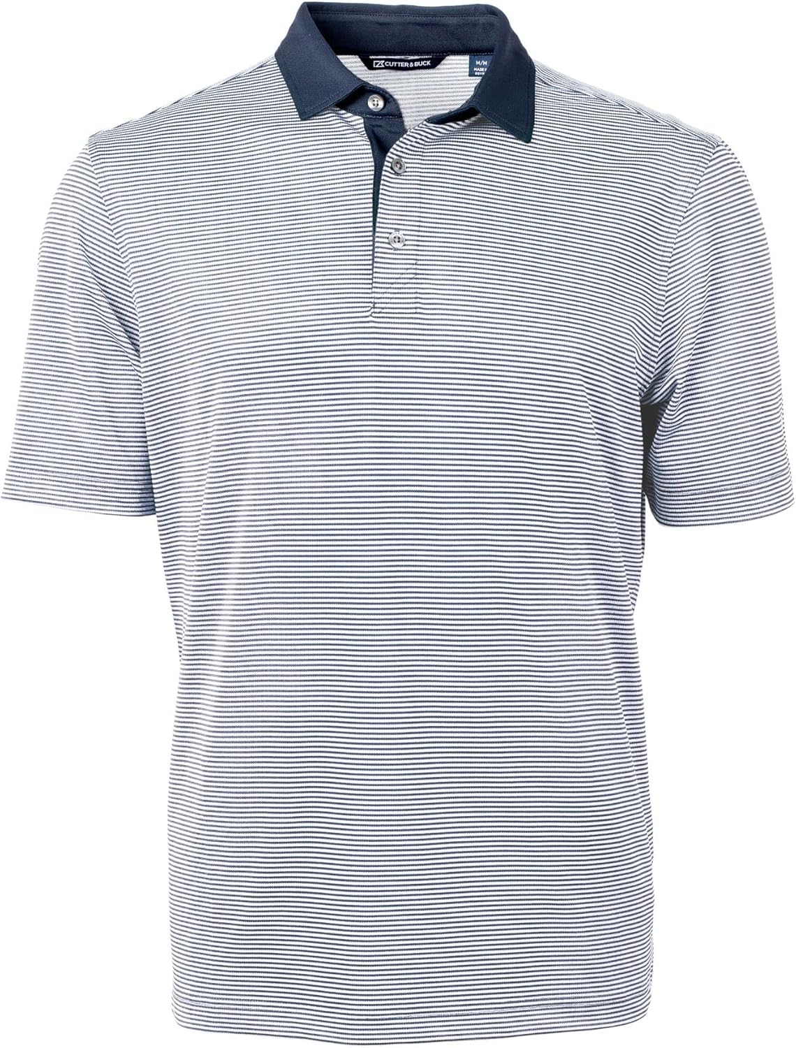 Cutter & Buck Virtue Eco Pique Micro Stripe Recycled Mens Polo