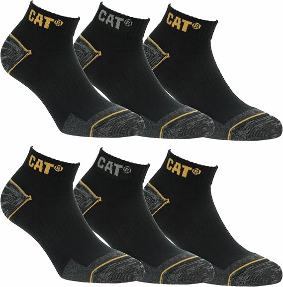 Caterpillar CAT Socks for Men Cotton Universal/Work Short Socks Excellent Quality 6 Pairs