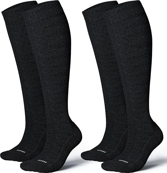 LEVSOX Thicker Bamboo Viscose Compression Socks 20-30 mmHg Cushioned