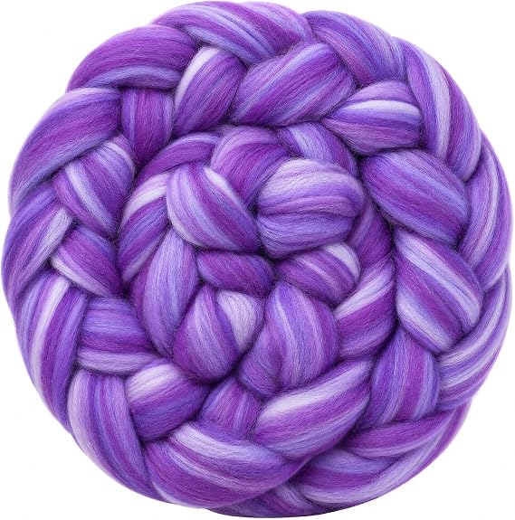 7.02 oz Colored Wool Roving Felting Wool Bulk Needle Felting