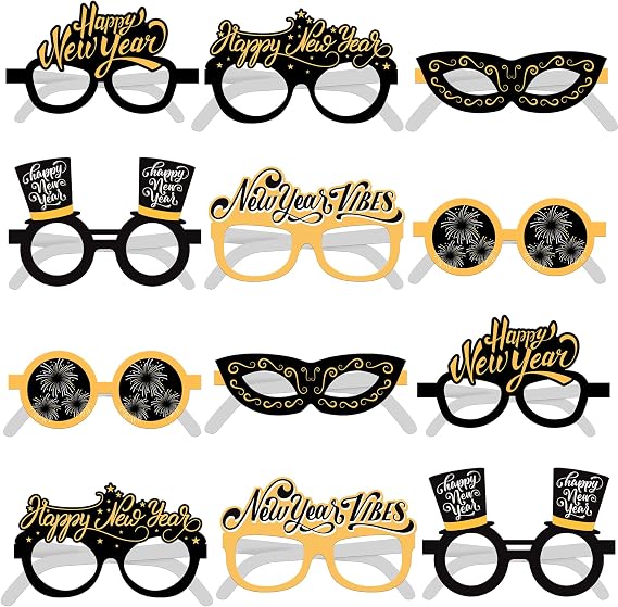 KatchOn, 2026 Glasses New Years Eve - Pack of 12 | New Years Eve Party Supplies 2026 | New Years Eve Glasses for NYE Party Favors 2026, Happy New Years Decorations 2026 | NYE Decorations 2026