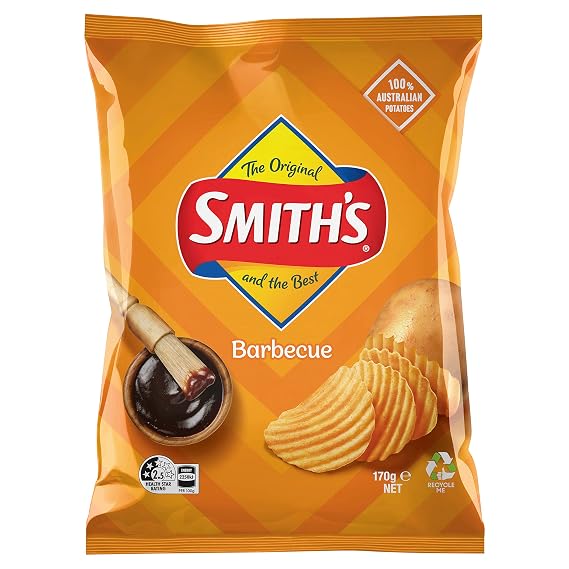 Smiths Bbq Barbecue Chips 170 Large Gram Bag