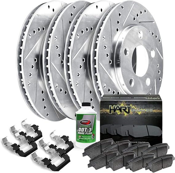 Hart Brakes Front and Rear Brake Kit Fits 1994-1997 Chevrolet Camaro
