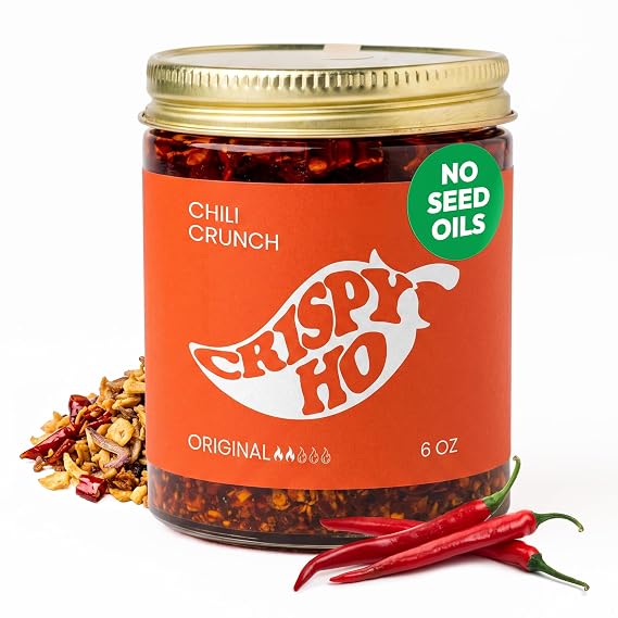 Crispy Ho Original Chili Crisp Oil, Avocado Oil, Medium Heat, No Seed Oils