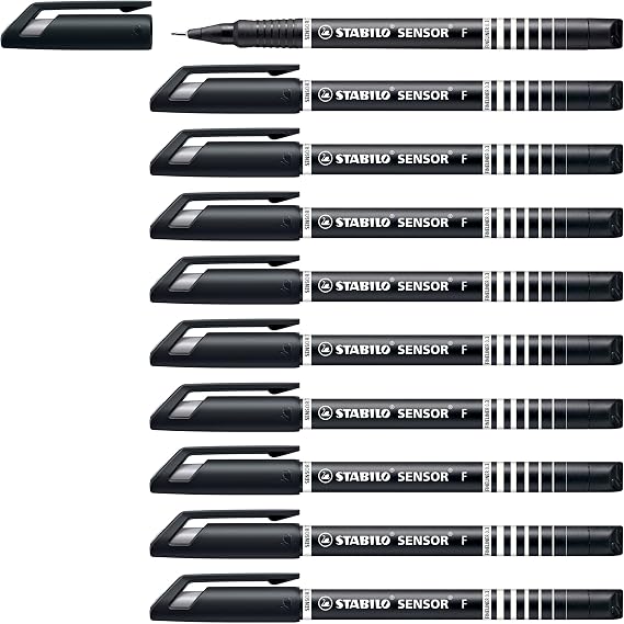 Stabilo 189/46 - Sensor Pen Fineliner 03mm Black 189/46 - (PK10)