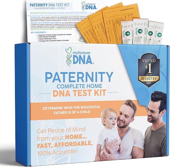 My Forever DNA Home Paternity DNA Collection Kit - 2 Alleged Fathers + 1 Child | 24 DNA Markers | Certified U.S. Lab | All Fees & Return Shipping Included