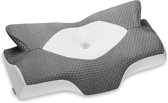 Elviros Cervical Memory Foam Pillowcase,No Filler,Dark Grey