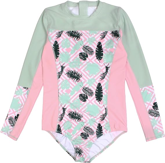 SwimZip Women's Long Sleeve 1 Piece Swim Suit UPF 50+ (Multiple Colors)