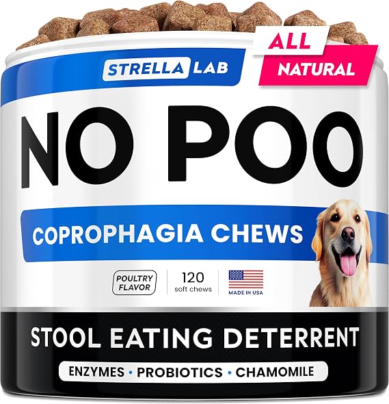 STRELLALAB No Poo Chews for Dogs Helps Stop Poop Eating