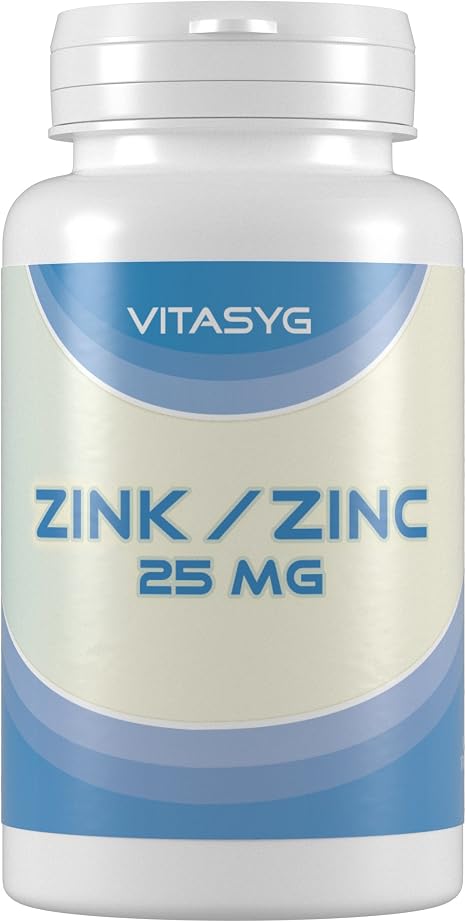 Zinc 25mg 365 Tablets – Zinc Gluconat One Pill A Day Pack G Pack of 1