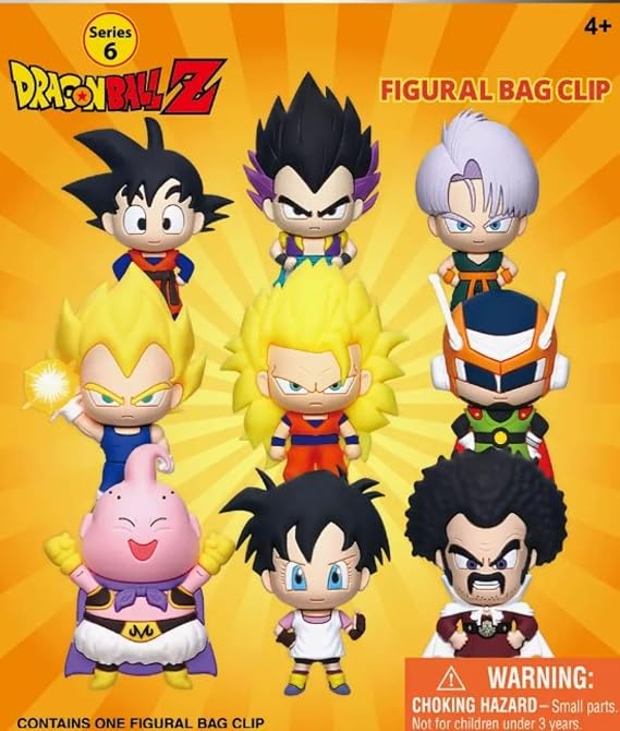 Dragon Ball Z Series 6 5" Collectible Bag Clip Blind Bag (ONE Random Figure) Anime Character Keychain/Backpack Accessory | Official Licensed Merchandise