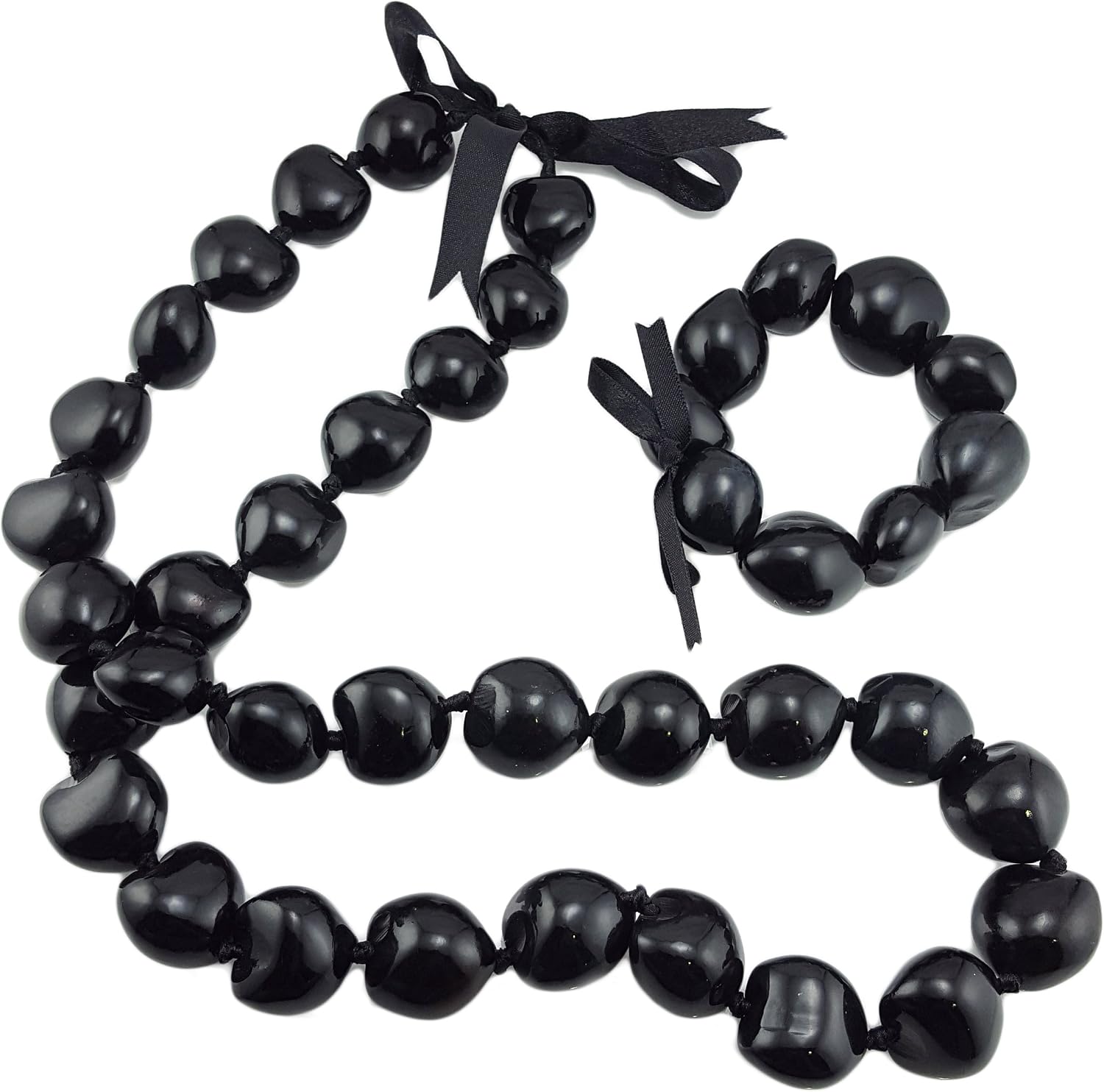 BlueRica Kukui Nut Lei NecklaceBracelet Set