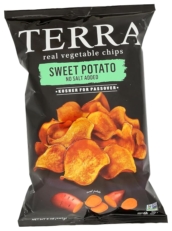 Terra Kosher No Salt Sweet Potato Chips, 6 OZ