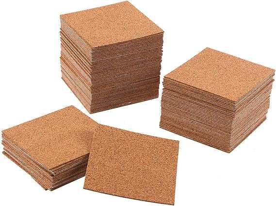 4 x 4 Inch Self Adhesive Cork Squares Cork Backing Sheets Wall Cork Tiles 40 Pcs for Wall Decor and DIY Crafts
