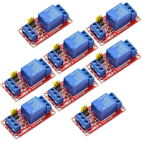 8Pack 1 Channel 5V Relay Module High/Low Level Trigger Relay Board