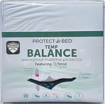 Temp Balance Mattress Protector, Protect-A-Bed, Waterproof, 5-Sided, King
