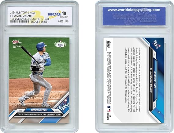 WCG 2024 Topps MLB Now SHOHEI OHTANI 1st Ever Los Angeles Dodgers Game Debut Card #1 - Gem Mint 10