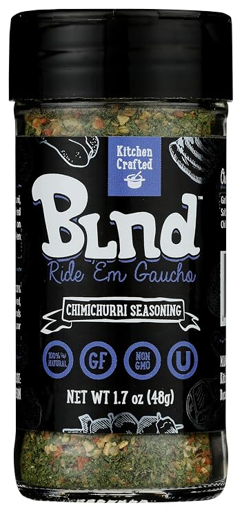 Kitchen Crafted - BLND Chimichurri Seasoning Dry Rub, Argentinian Herbs, Spices & Seasonings, Use As Pizza Seasoning, Steak Seasoning, Poultry Seasoning, or Argentine Grill Seasoning, 1.7oz