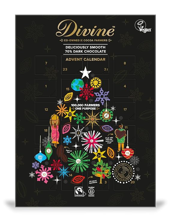 Divine Chocolate Dark Chocolate Advent Calendar