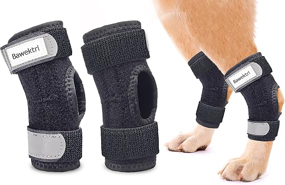 Dog Leg Braces for Rear Legs, Hock Brace for Back Legs with Metal Strips and Safety Reflective Straps for Short Legs, Joint Warps Support for Hind Legs Injuries Sprains Arthritis (XLarge)