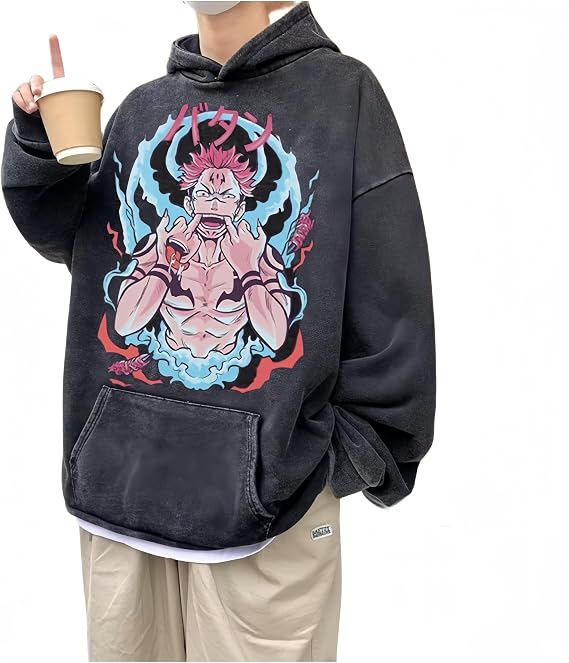 Volrath Unisex Jujutsu Anime Hoodies Satoru Pullovers Hooded Cosplay Costume