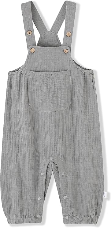 ACESTAR Baby Boys Girls 100% Cotton Gauze Overalls Sleeveless Jumpsuit Summer Outfit Clothes set