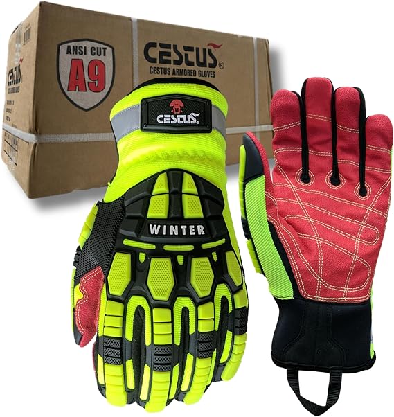 Cestus 5207, Winter Impact Work Gloves, Insulated, Waterproof, ANSI Cut A9
