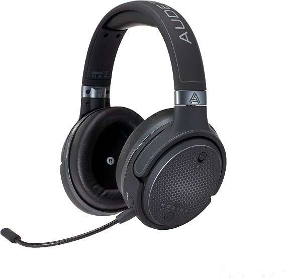 AUDEZE Mobius Premium 3D Gaming Headset with Surround Sound, Head Tracking and Bluetooth. Over-Ear Gaming Headphones for PCs, PS4, and Others. V5 firmware.