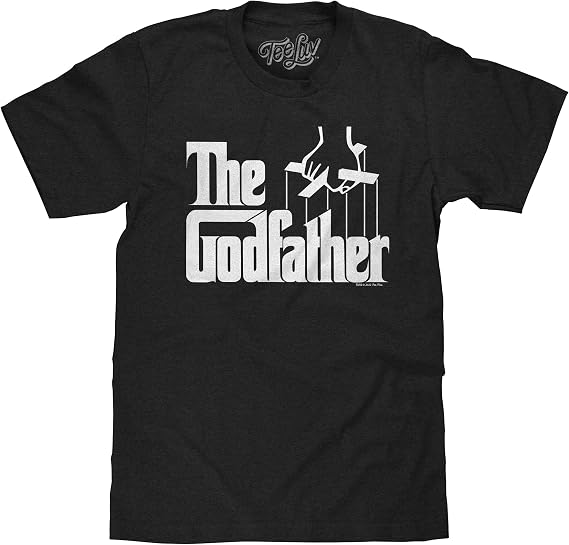 Tee Luv Men's The Godfather Shirt - Retro Mafia Movie Logo T-Shirt