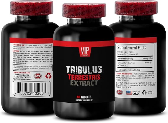 Tribulus Terrestris sports - TRIBULUS TERRESTRIS EXTRACT - Tribulus Terrestris active, Tribulus Terrestris plant-based, Tribulus Terrestris strength, Tribulus energy source 1 Bottle 60 Tablets