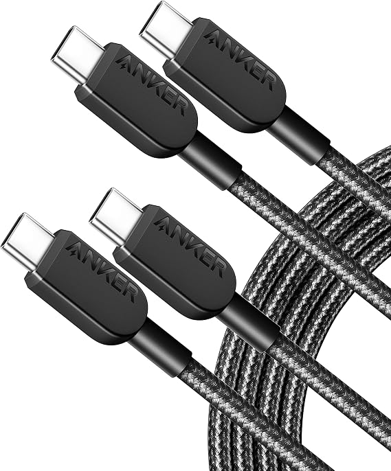 Anker 310 Heavy Duty Nylon USB-C & USB-C Cable 1.8m 2-Pack