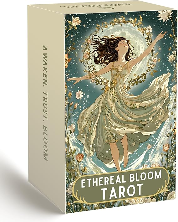 DPEHAKMK Tarot Deck Unique, 78 Floral Tarot Cards with Guidebook, Modern Witch Tarot for Beginners and Experienced Readers, Divination and Spiritual Growth Tool