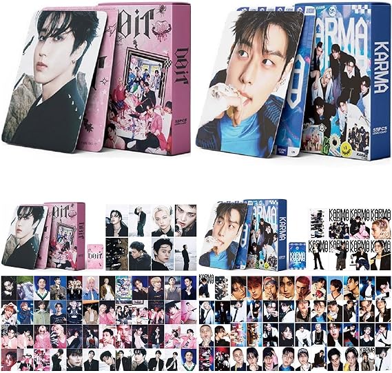 2Pack/110PCS Stray-K Photocards,Stray-K Lomo Cards Greeting Cards for Collection(Green)