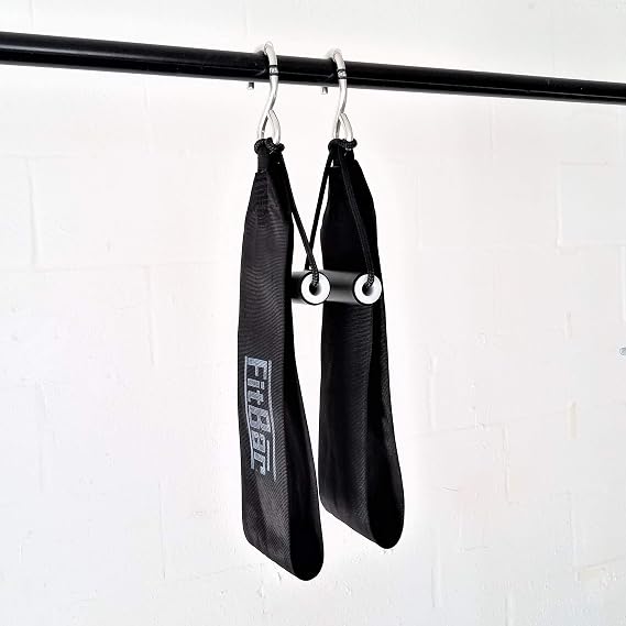 FitBar Premium Hanging Ab Straps with Handles, Ab Slings for Pull Up Bars, Core Exerciser, Abdominal Straps for bodyweight Training