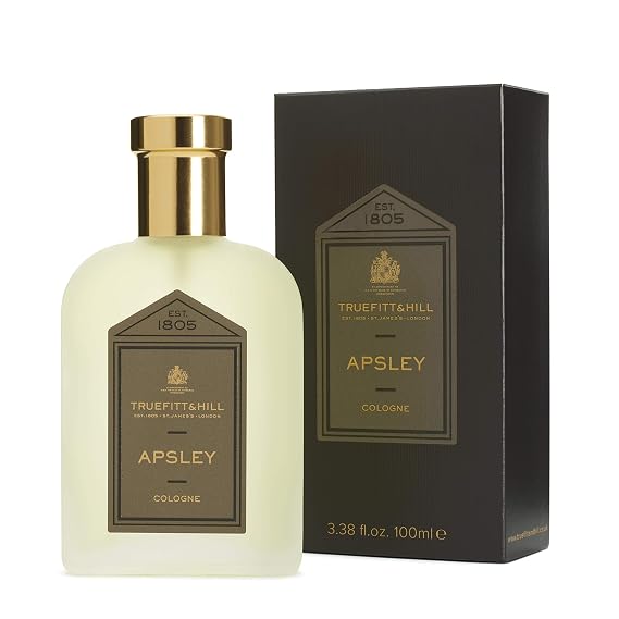 Truefitt & Hill Luxury Cologne - Apsley - Premium Long-Lasting Spice and Wood Men's Fragrance Presented in a Beautifully Etched Traditional Atomizer Bottle - 3.38 oz.