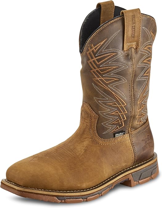 Irish Setter Marshall 11" Mens Steel Toe Work Boot | Waterproof, Uninsulated, Pull-On