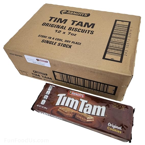 Tim Tam 0riginal (Case Pack of 12 x 200g) Australia's Most Loved & Most Iconic Chocolate Biscuit Cookies